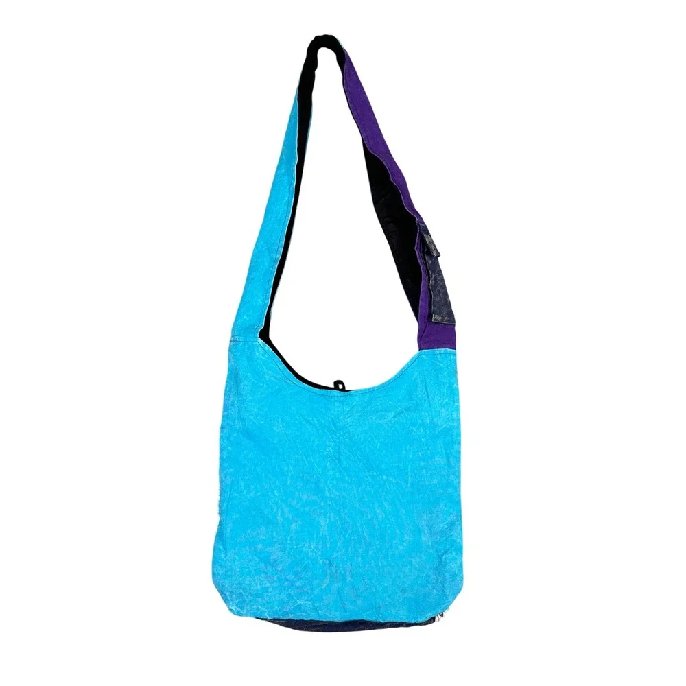 NWT Rising International Boho Hobo Bag Butterfly Moon Phases Handcrafted Nepal